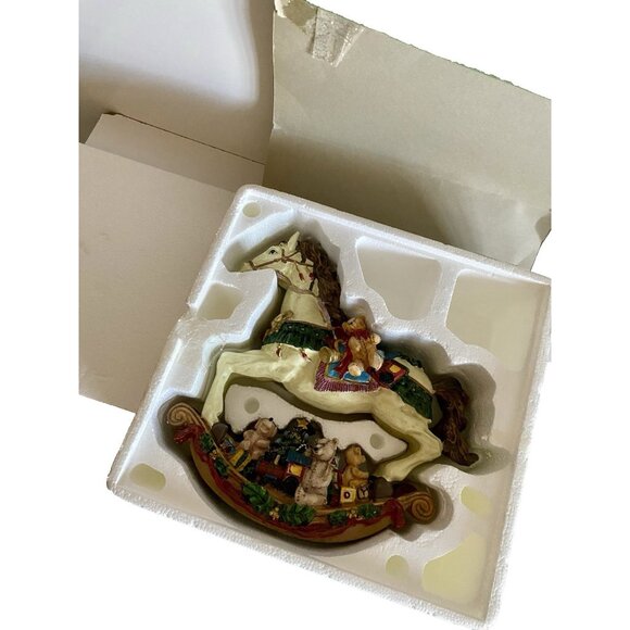 Vintage Cedar Creek ChriyRocking Horse Figurine + Box Holiday Decor - Picture 14 of 14